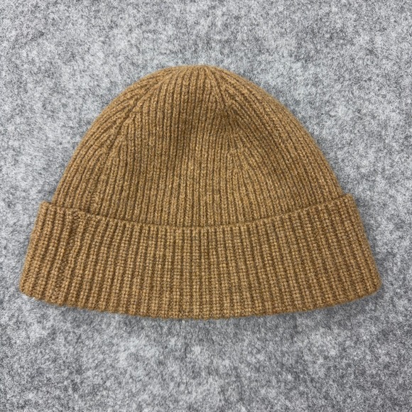 Polo Ralph Lauren Hat Mens Tan Brown Flesh Pony Wool Blend Beanie Skull Cap - Picture 4 of 5